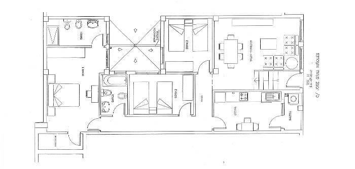 Vivienda obra nueva en Elche zona asilo plano